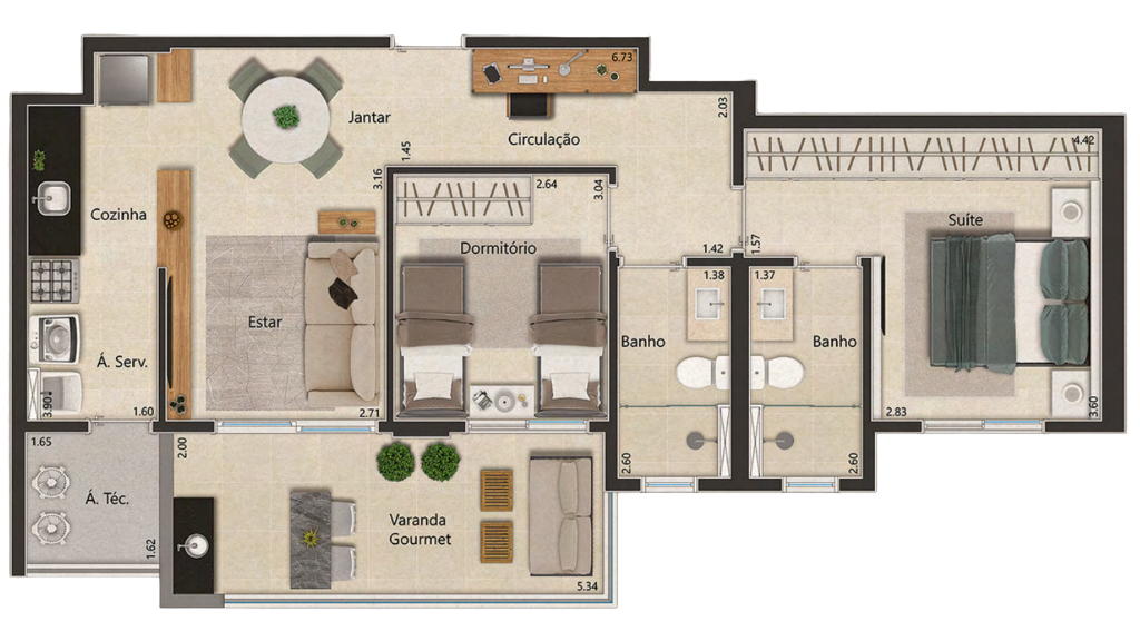 Penthouse Duplex - Piso Superior